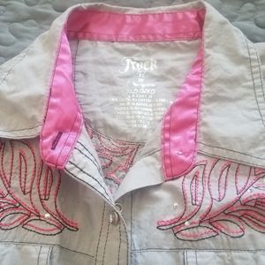 Women pink and Grey western shirt